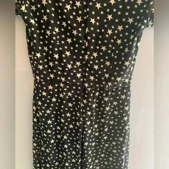 OASAP Black Star Pattern Short Sleeve Maxi Dress,Woman’s Size Small - Picture 8 of 11